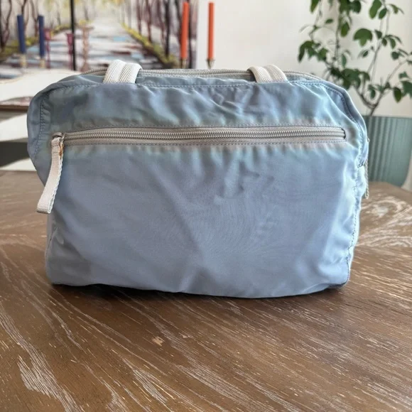 PRADA Hand Bag Nylon Light Blue Silver Auth 107215 - Picture 6 of 10